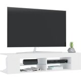 TV ormarić s LED svjetlima bijeli 135 x 39 x 30 cm | shoptok.hr