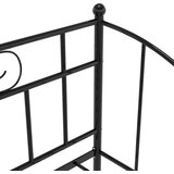  Okvir za krevet na razvlačenje crni metalni 90 x 200 cm | shoptok.hr