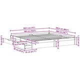  Konstrukcija postelje s predalom Voskast rjav 180 x 200 cm, (5000121382) | Shoptok.si