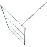Pregrada za tuš srebrna 100 x 195 cm s prozirnim staklom ESG | shoptok.hr