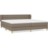  Krevet s oprugama i madracem smeđesivi 200x200 cm od tkanine | shoptok.hr