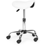 Modern Home Rotirajuca stolica u obliku sedla, kozmetilka i medicinska. podesiva, bela - | ePonuda.com