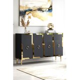 Hanah home komoda Seza 120, 120 cm, antracit / zlatna | Eponuda.com