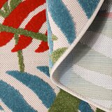 Lesnina XXXL PREPROGA ZA ZUNANJO UPORABO Floral 120 cm tkano večbarvno | Shoptok.si
