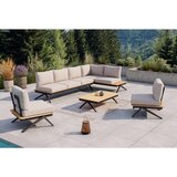 Amatio LOUNGE SREDINSKI ELEMENT tkanina tikovina masivno aluminij | Shoptok.si