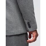 Ombre Men's knitted jacket with a fitted cut - light grey | Shoptok.si