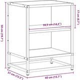 vidaXL Nočna omarica 2 kosa črna 40x31x50 cm inž. les in kovina | Shoptok.si