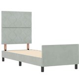  Krevet s opruga kutije Svjetlosiva 80 x 200 cm Baršun | shoptok.hr