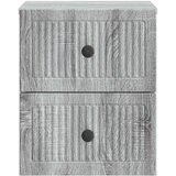  Noćni ormarić za montažu na zid s ladicama 2 pcs Siva sonoma | shoptok.hr