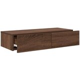 vidaXL Zidna polica s ladicama smeđi hrast 80x33x17 cm izrađeno drvo | shoptok.hr