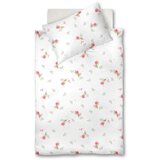 Fleuresse posteljnina fashion 140/200 cm saten bela, pink, svetlo zelena | Shoptok.si