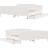 vidaXL Okvir kreveta bez madraca bijeli 160x200 cm od masivne borovine | shoptok.hr