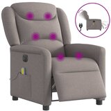 vidaXL Električni masažni naslanjač taupe blago Cene