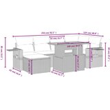  7-dijelni set vrtnih sofa od poliratana s jastucima crni | shoptok.hr