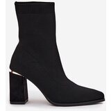 Boto Fabric Slip-On Women's Ankle Boots Black Virelle | Shoptok.si