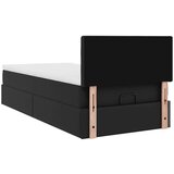 vidaXL otomanski okvir kreveta s madracem crni 100x200cm umjetna koža | shoptok.hr