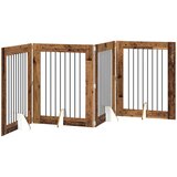  Vrata za pse s postoljem 4 pcs Staro drvo 80 x 100 cm | shoptok.hr