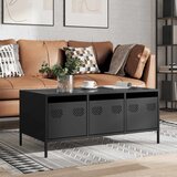 vidaXL Stolić za kavu crni 101,5x50x43,5 cm od hladno valjanog čelika Cijene