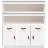  Visoka komoda bijela 100 x 40 x 108,5 cm od masivne borovine | shoptok.hr