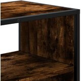 vidaXL TV omarica dimljen hrast 80x31x39,5 cm inženirski les in kovina | Shoptok.si