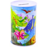  Sparschwein mit Dinosauriern, Metall, bunt, 13 x 8 cm | shoptok.hr