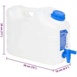  Posoda za vodo s pipo prozorna 10 L plastika, (21415802) | Shoptok.si