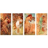 Fedkolor Reprodukcija slike Alfons Mucha - Pory Roku, 80 x 40 cm Cene