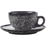 Maxwell williams Črna keramična skodelica s podstavkom Caviar Granite, 250 ml Cene