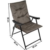  Saska Garden 1055725 zložna vrtna stolica s blazino siva Slike