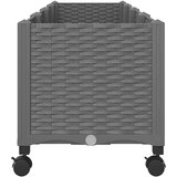  Vrtni saksija s kotačima Svjetlosiva 160 x 40 x 48 cm PP | shoptok.hr