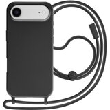 AVIZAR Ovitek za iPhone Air iz silikona Soft Touch z nastavljivo vrvico za okoli vratu, Črna, (5000190187) | Shoptok.si