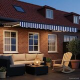  Ručni okvir tende s LED-ima Plava, Bijela, Antracit 2,5 x 2 m | shoptok.hr