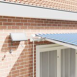  Skrovita tenda Plava i bijela 350 x 250 cm Poliester i aluminij | Eponuda.ba