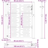  Vrtna vrata Črna 110 x 155 cm Prašno lakirano jeklo, (5000300951) | Shoptok.si