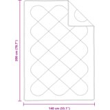 vidaXL 2-u-1 Punionica s jastukom 2 pcs Bijela 140 x 200 cm Mikrofibra | shoptok.hr