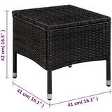 Poli 3-dijelni bistro set od poliratana crni | shoptok.hr
