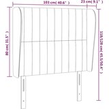  Uzglavlje s ušima tamnoplavo 103x23x118/128 cm baršunasto | shoptok.hr