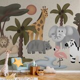  Foto tapeta - Children\'s Africa - Animals With Simple Shapes 350x256 Vodootporna | shoptok.hr