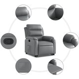  Naslonjač na podizanje od umjetne kože siva | Eponuda.com