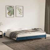 The Living Store Posteljni okvir temno moder 180x200 cm žamet - Posteljni Okvir, (21490076) | Shoptok.si