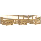  Set vanjskih sofa 9 kom. Bijela Čvrsto drvo akacije | shoptok.hr