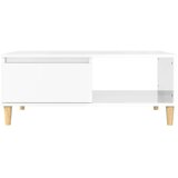  Klubska mizica visok sijaj bela 90x50x36,5 cm inženirski les, (20715766) | Shoptok.si