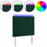  LED uzglavlje tamnozeleno 100x5x118/128 cm baršunasto | shoptok.hr