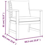  9-dijelni vrtni blagovaonski set s jastucima od bagremovog drva | shoptok.hr