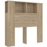  Uzglavlje s ormarićem boja hrasta sonome 100 x 18 5 x 104 5 cm | shoptok.hr