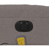 vidaXL Električni masažni naslanjač s funkcijo vstajanja taupe | Shoptok.si