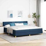  Boxspring - Krevet s oprugama s madracem Plava 200 x 200 cm tkanina | shoptok.hr