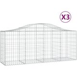  Lučne gabionske košare 3 kom 200x50x80/100 cm pocinčano željezo | Eponuda.com