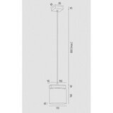  Argon 8276 - Luster na sajli CANOA 1xE27/15W/230V crna | Eponuda.com