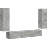  Komplet TV omaric 4 pcs Betonsko siva Konstruiran les - - Siva - 61.16 - 30 x 31 x 60 cm - 2025-vidaXL-Uvoz_2 | Shoptok.si